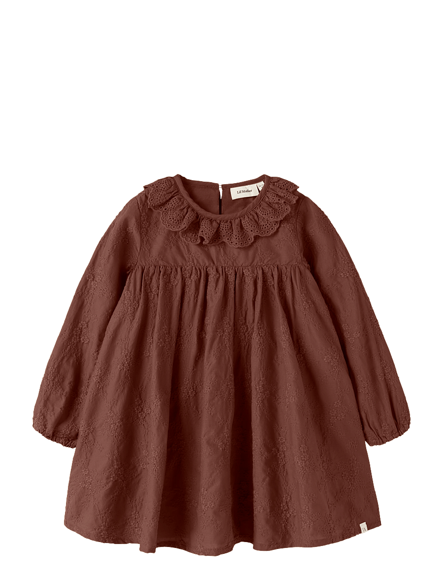 Lil'Atelier - NMFNOPA LS LOOSE DRESS LIL - langärmelige babykleider - mahogany - 0