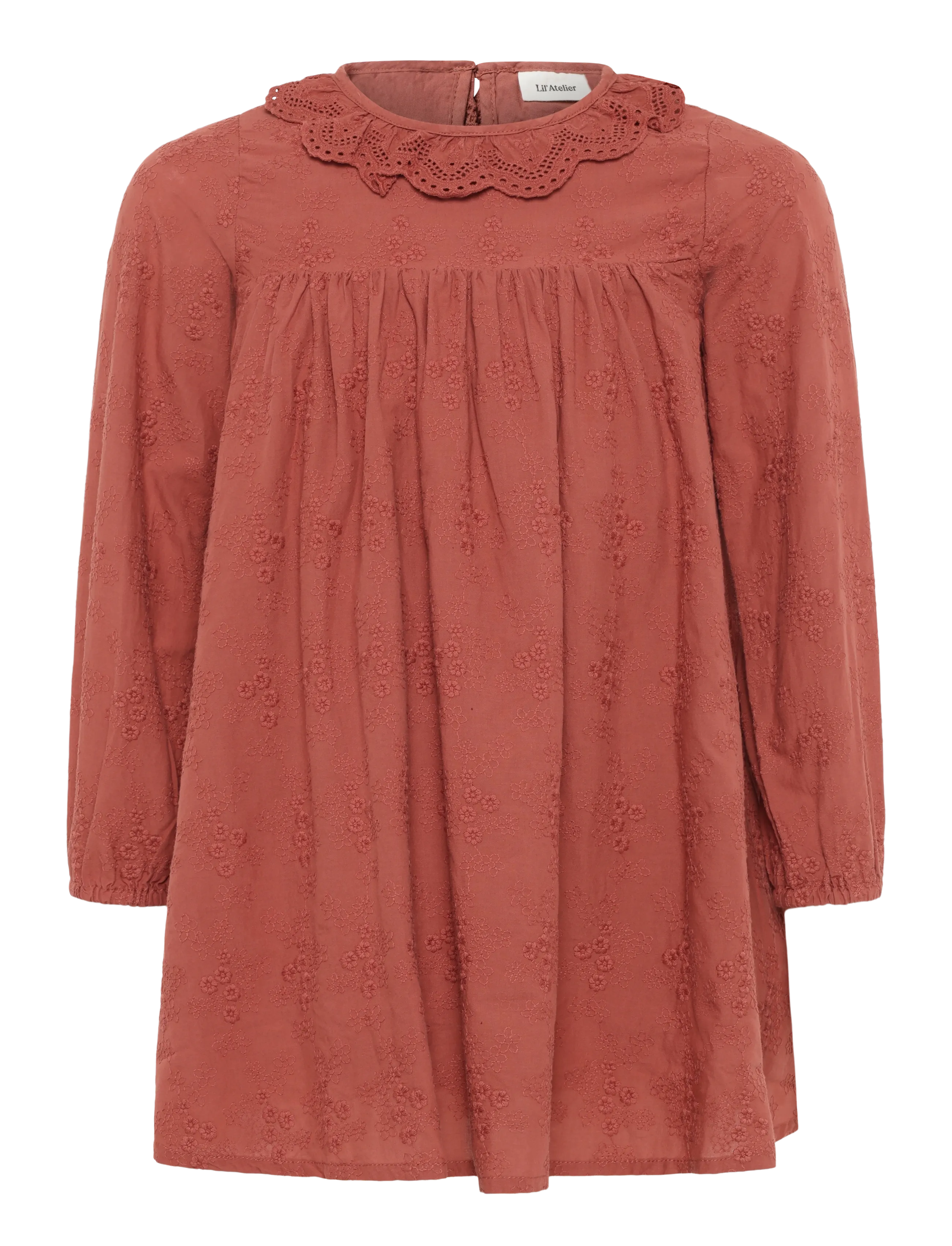 Lil'Atelier - NMFNOPA LS LOOSE DRESS LIL - långärmade babyklänningar - mahogany - 0