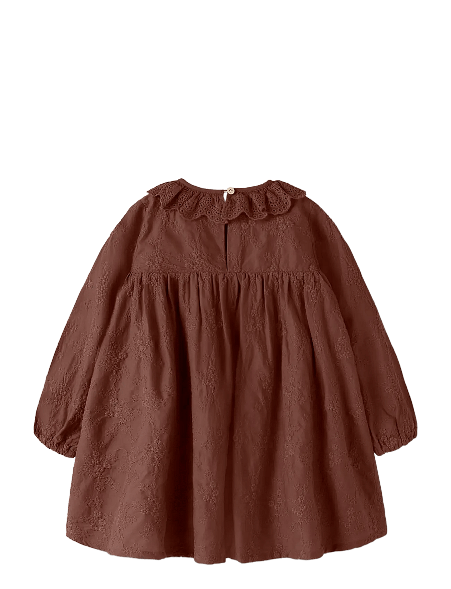 Lil'Atelier - NMFNOPA LS LOOSE DRESS LIL - pikkade varrukatega beebikleidid - mahogany - 1