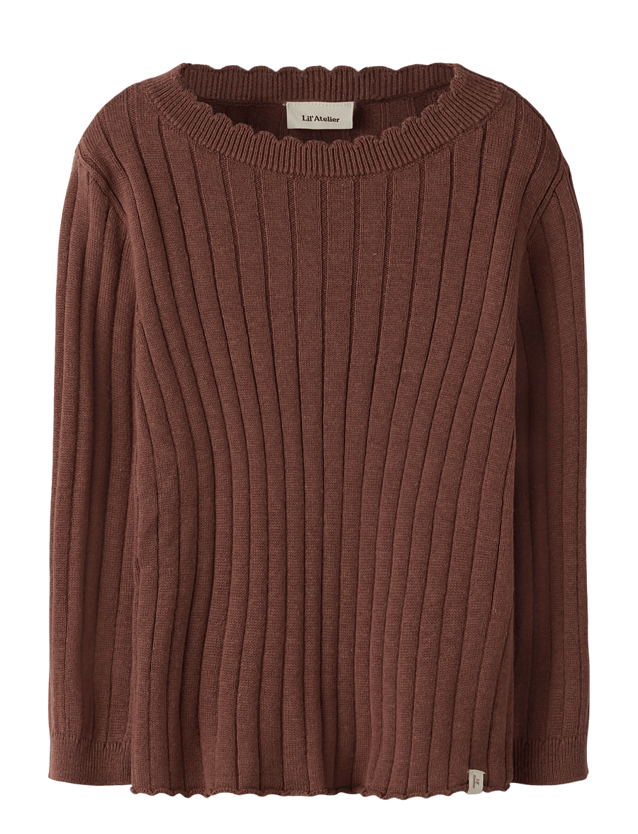 Lil'Atelier - NMFNELSAN LS KNIT LIL - džemprid - mahogany - 0