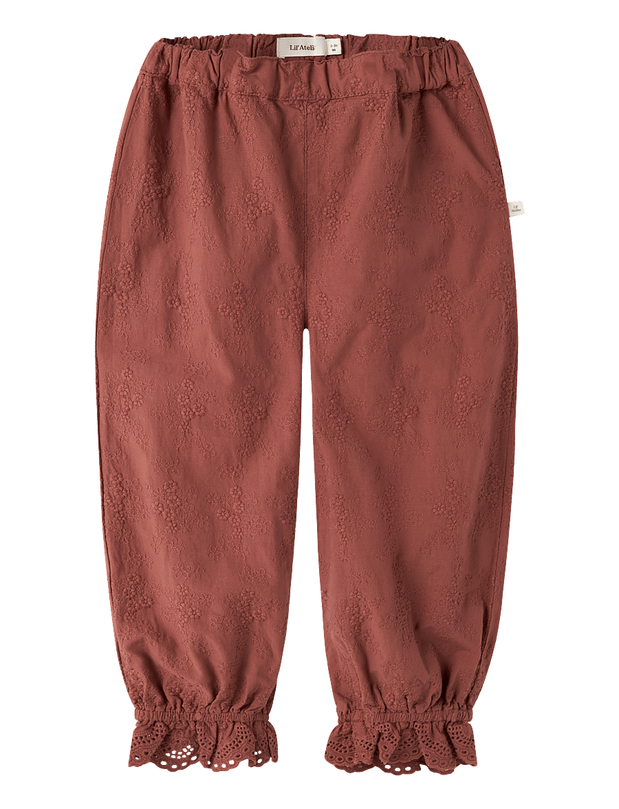 Lil'Atelier - NMFNOPA LOOSE PANT LIL - babyhosen - mahogany - 0