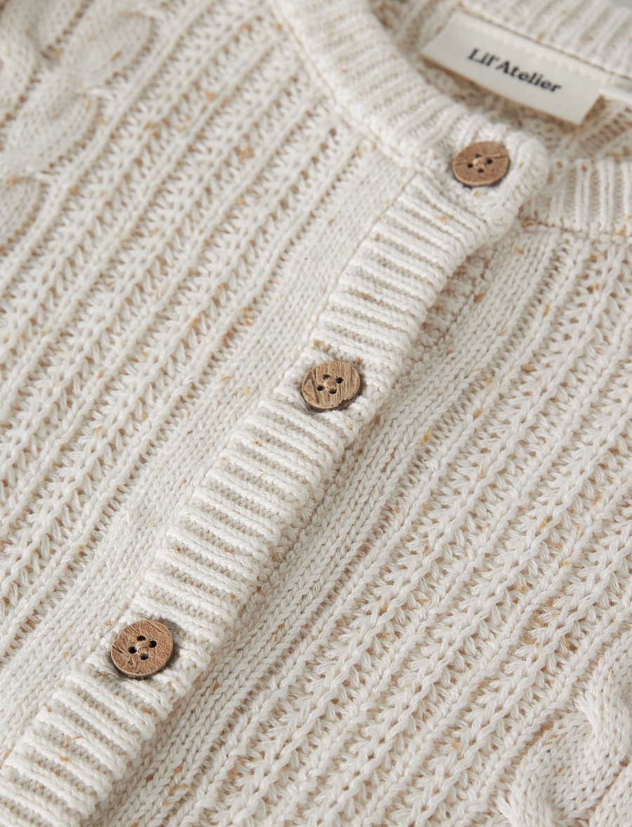 Lil'Atelier - NMFGALTO KAB LS KNIT CARD LIL - cardigans - turtledove - 2