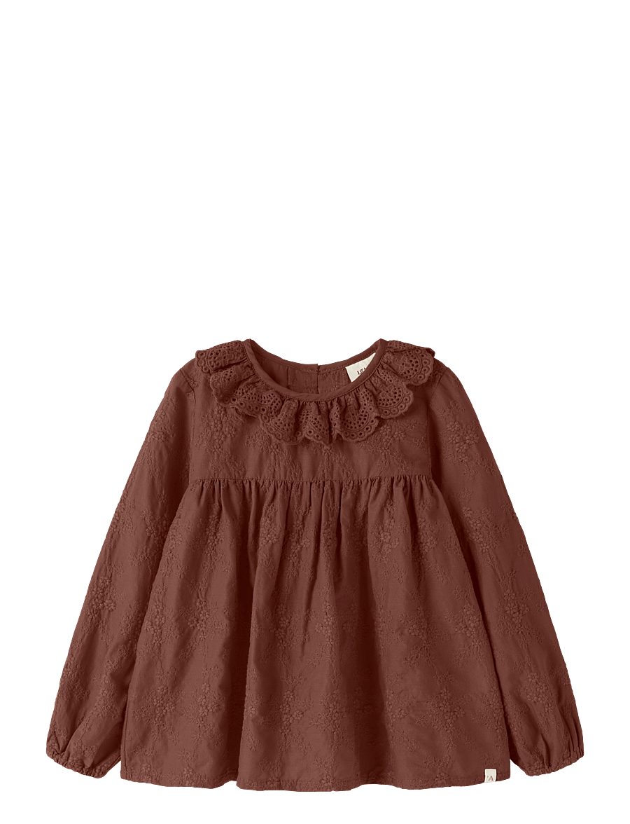 Lil'Atelier - NMFNOPA LS LOOSE SHIRT LIL - langærmede skjorter - mahogany - 0