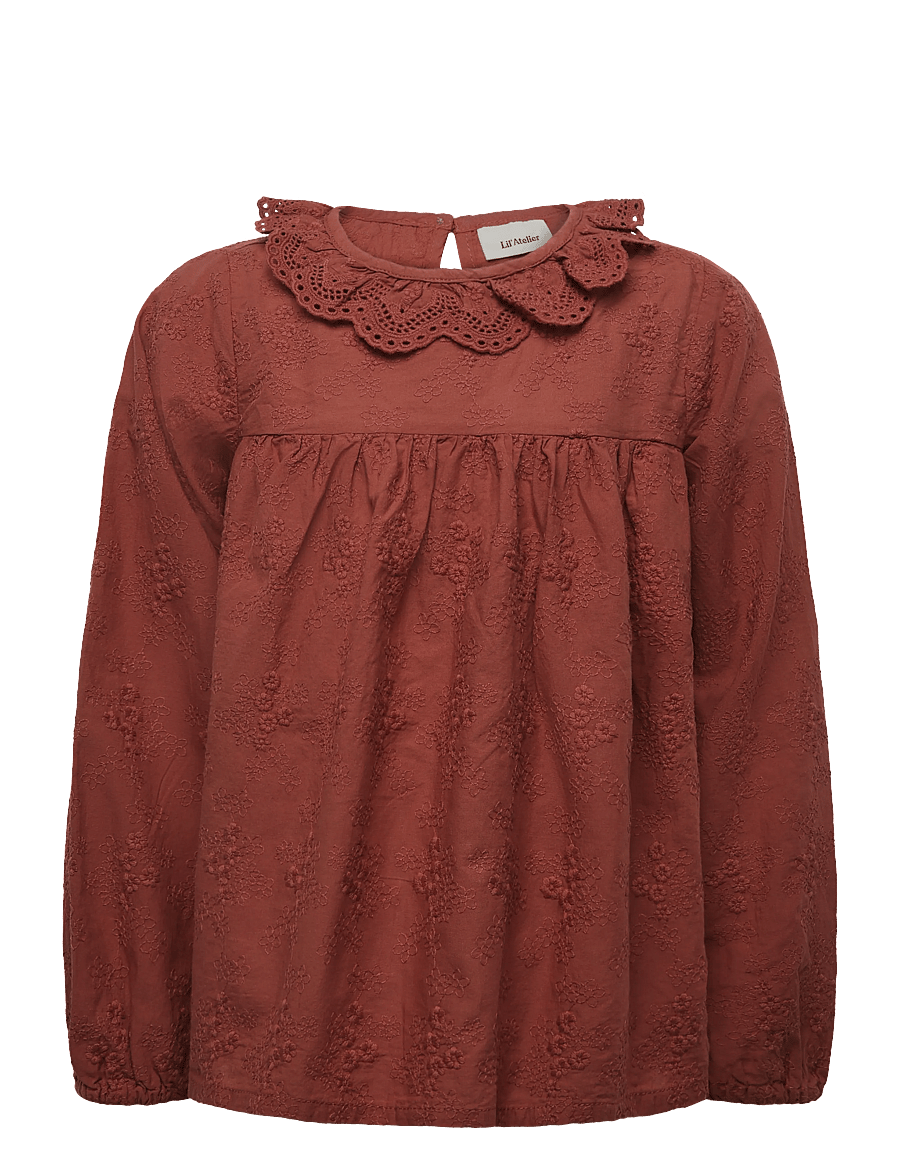 Lil'Atelier - NMFNOPA LS LOOSE SHIRT LIL - mahogany - 0