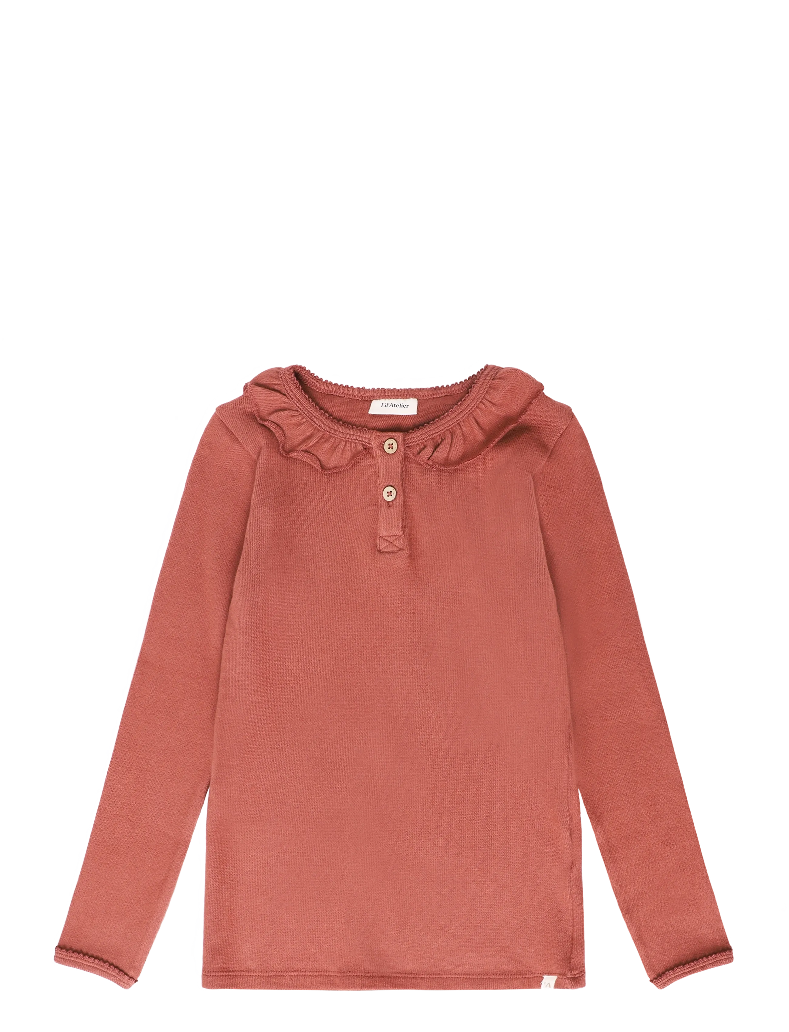 Lil'Atelier NMFTHORO HUF LS SLIM TOP LIL - Kläder - MAHOGANY / brown