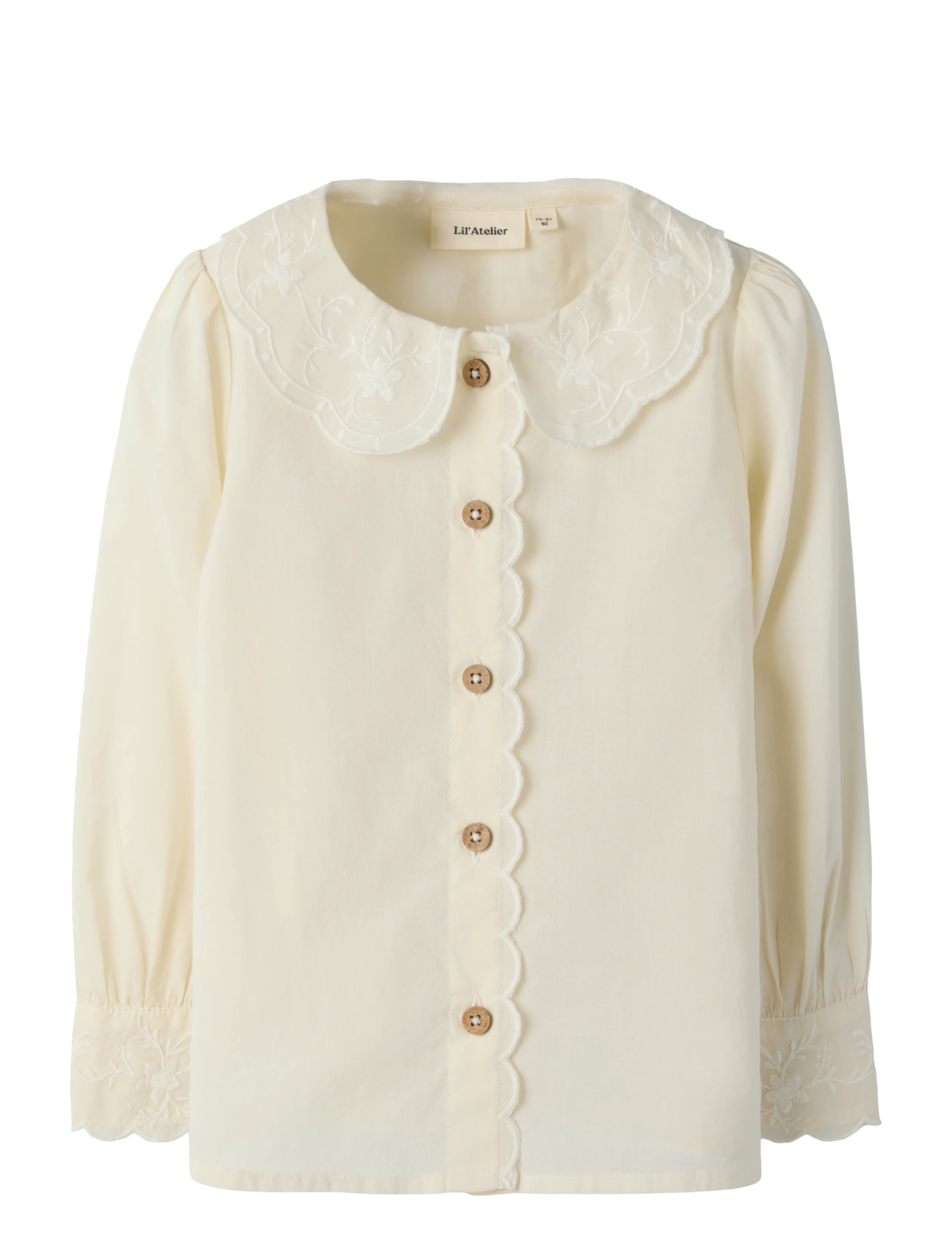 Lil'Atelier NMFOLA LS LOOSE SHIRT LIL - Pikkade varrukatega särgid - TURTLEDOVE / cream