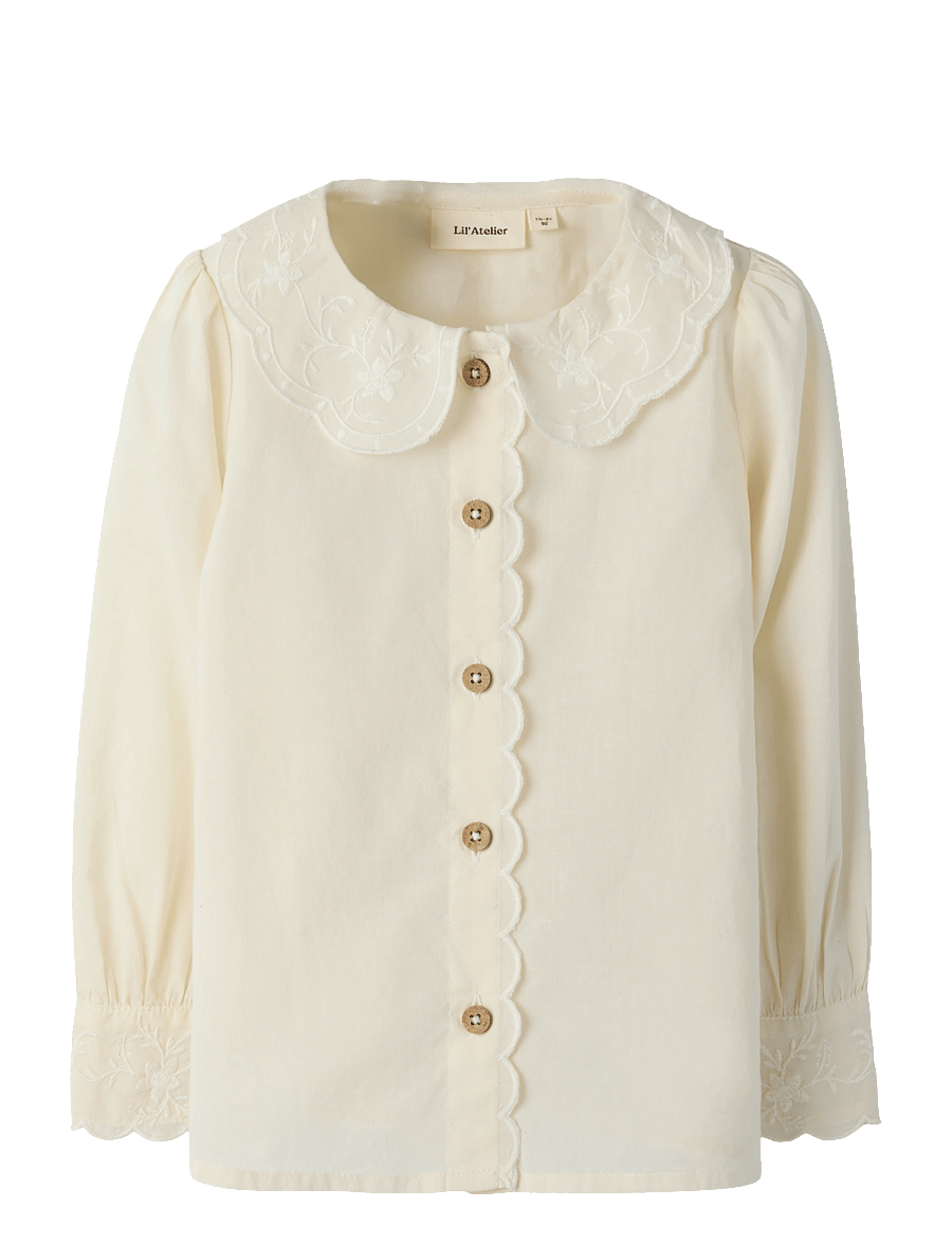 Lil'Atelier - NMFOLA LS LOOSE SHIRT LIL - pikkade varrukatega särgid - turtledove - 0