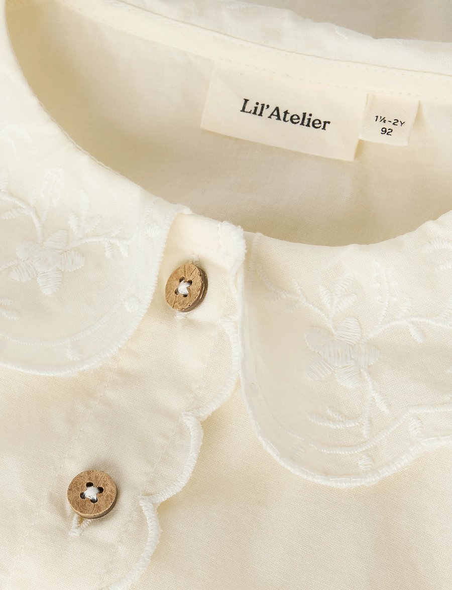 Lil'Atelier - NMFOLA LS LOOSE SHIRT LIL - pikkade varrukatega särgid - turtledove - 4