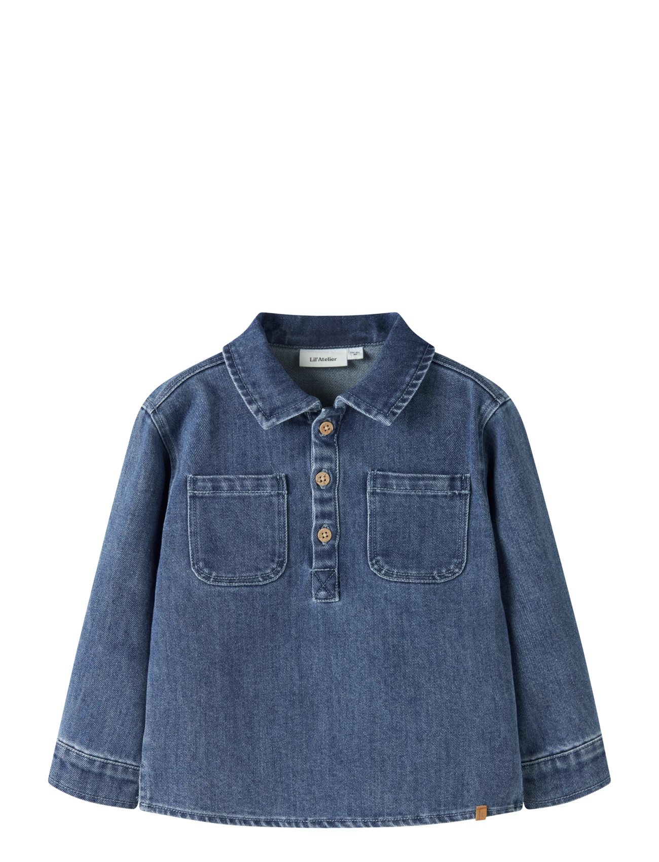 Lil'Atelier NMMOBELLO LS LOOSE OVERSHIRT 1144-SE LIL - Oberteile - DARK BLUE DENIM / blue