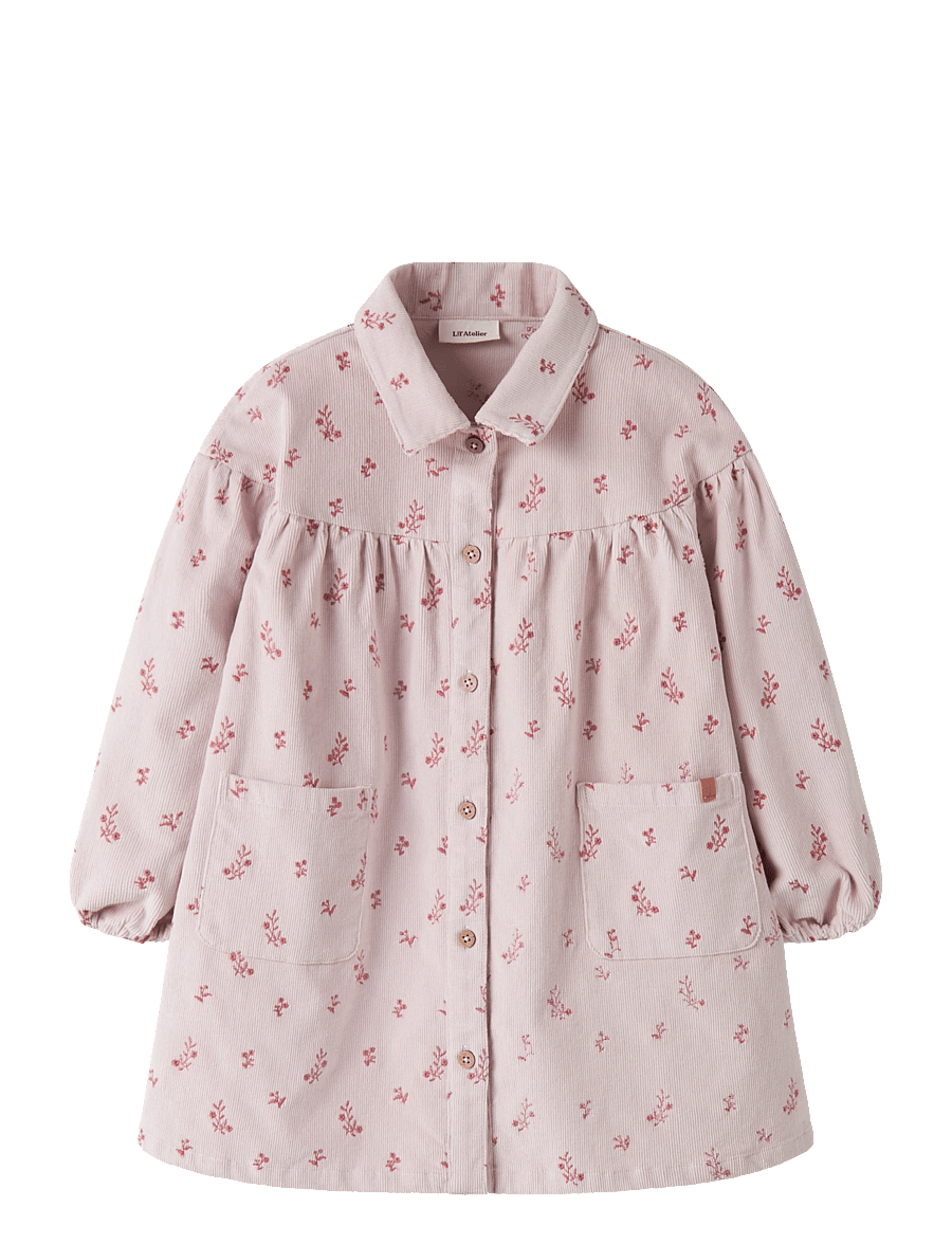 Lil'Atelier - NMFNELLY CORD LS LOOSE DRESS 1145-HC LIL - pikkade varrukatega vabaajakleidid - hushed violet - 0