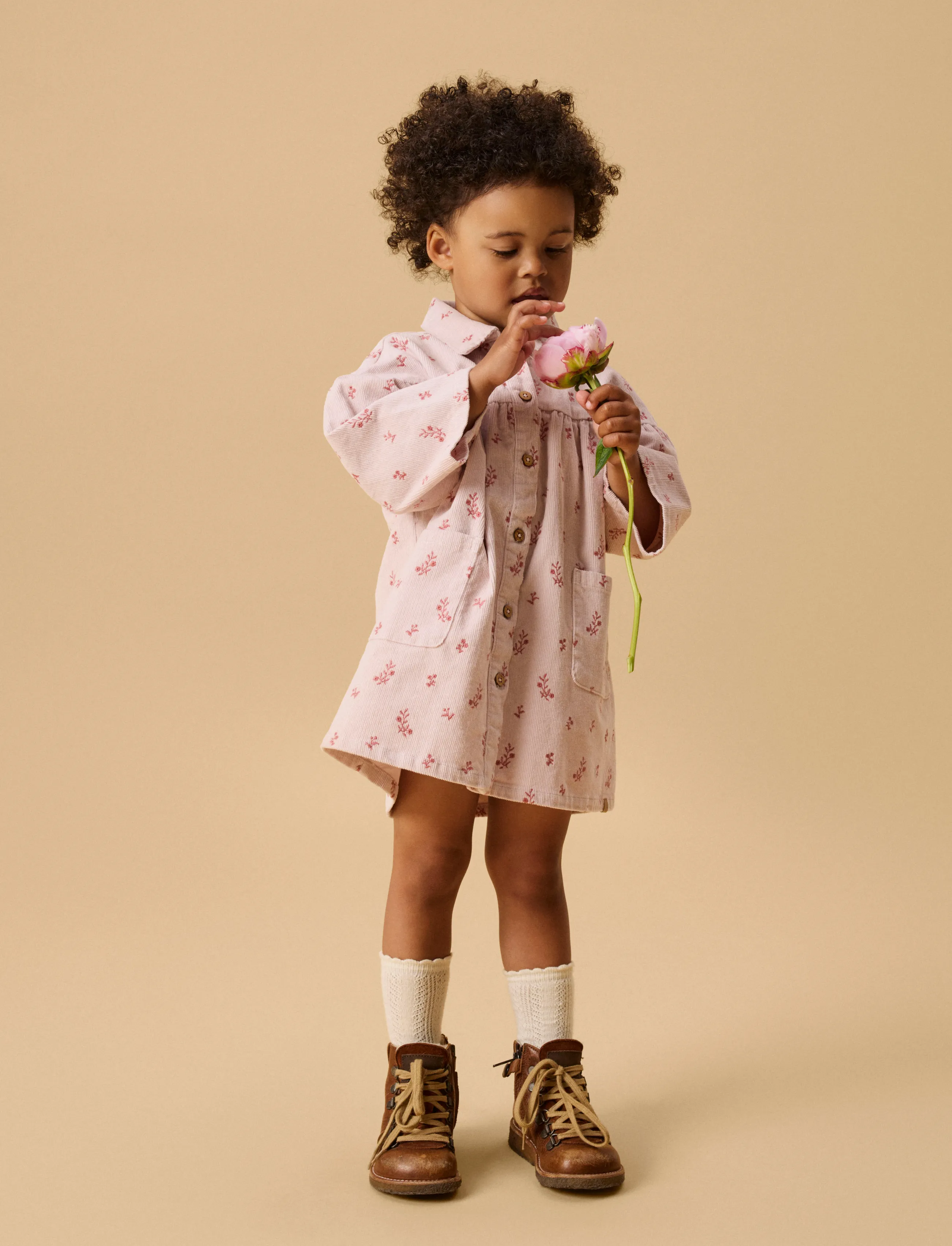 Lil'Atelier - NMFNELLY CORD LS LOOSE DRESS 1145-HC LIL - pikkade varrukatega vabaajakleidid - hushed violet - 2