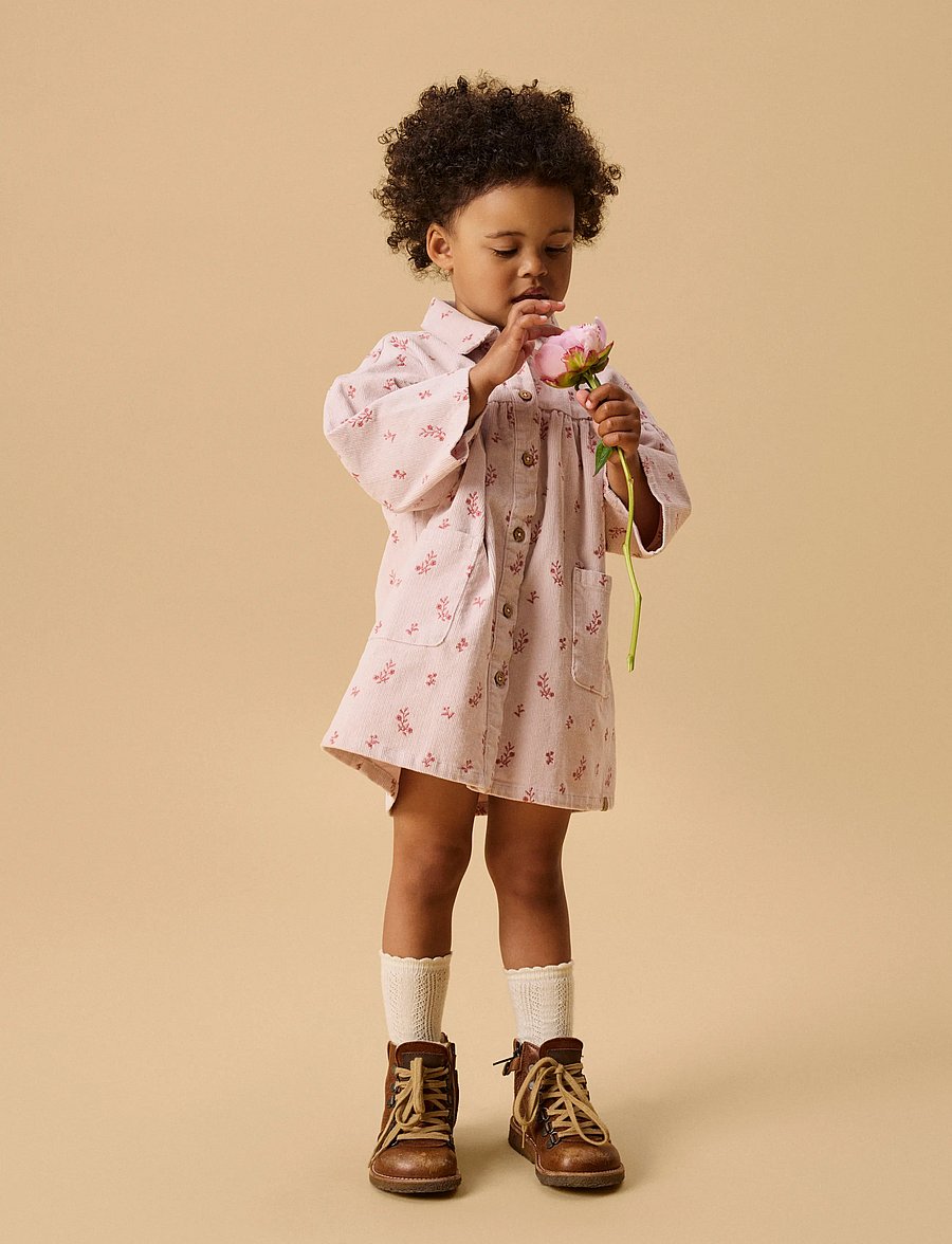Lil'Atelier - NMFNELLY CORD LS LOOSE DRESS 1145-HC LIL - pikkade varrukatega vabaajakleidid - hushed violet - 2
