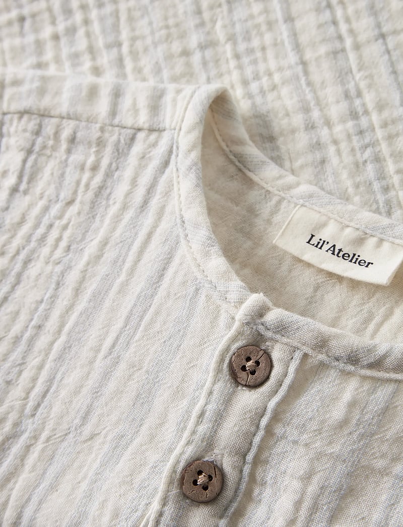 Lil'Atelier - NBMHAGI SS LOOSE SHIRT LIL - kurzärmlige hemden - coconut milk - 2