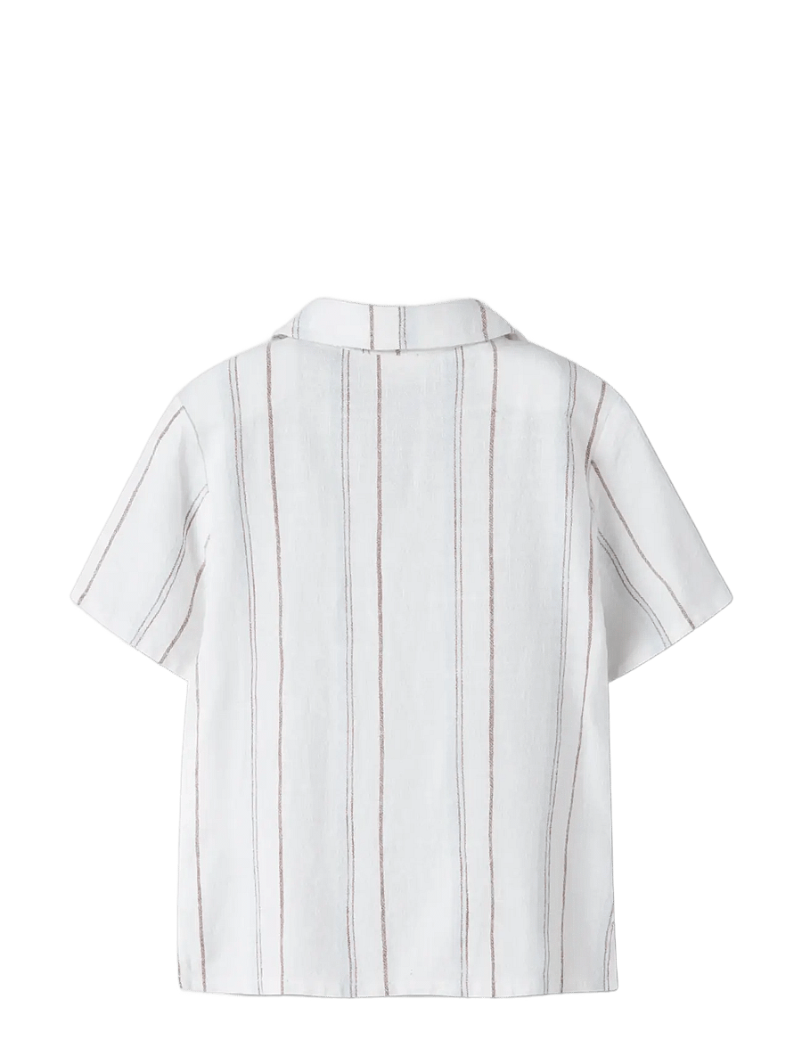 Lil'Atelier - NMMJERAN SS LOOSE SHIRT LIL - kurzärmlige hemden - coconut milk - 1