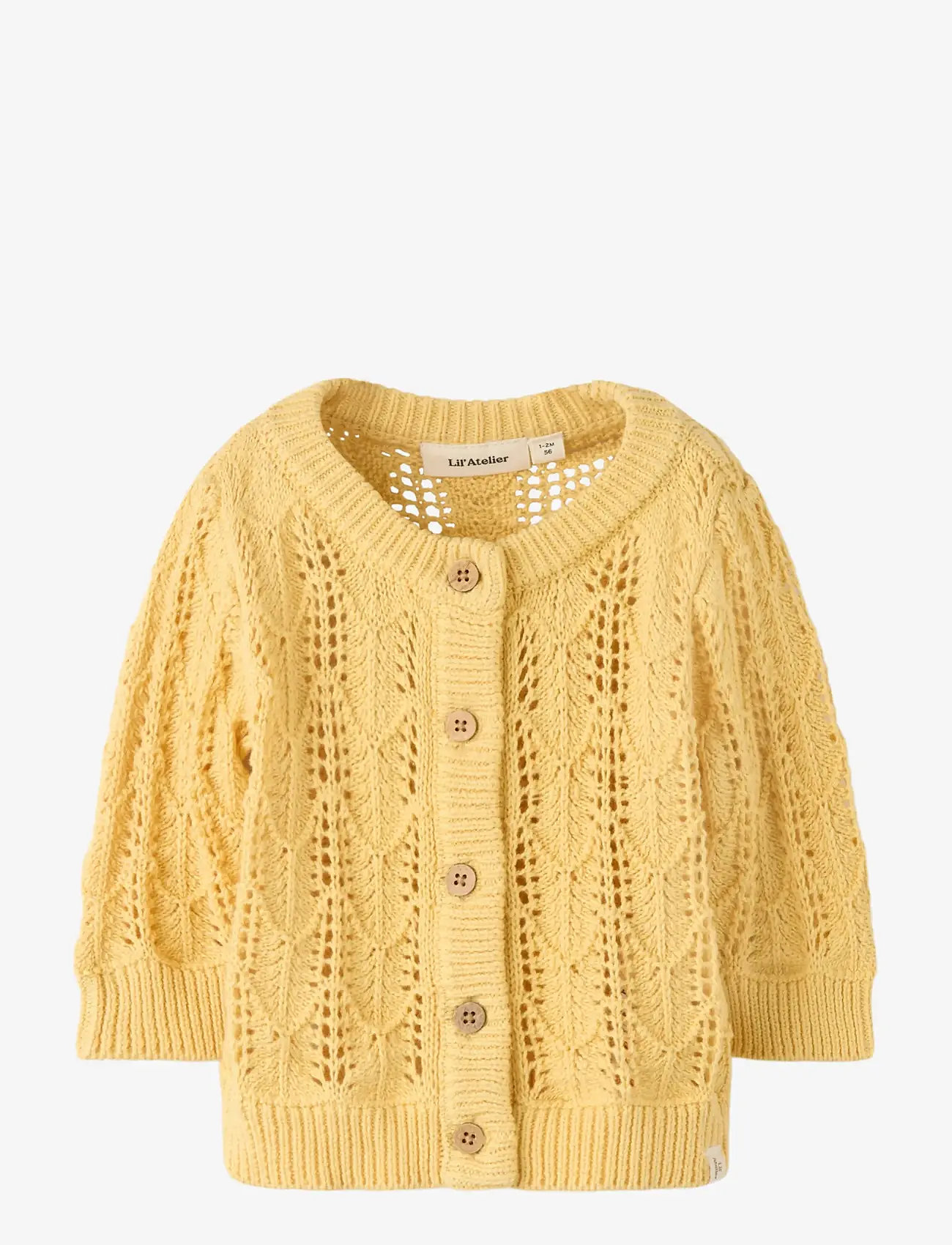 Lil'Atelier - NBFFEA LS KNIT CARD LIL - cardigans - sahara sun - 0