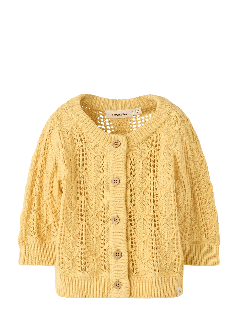 Lil'Atelier - NBFFEA LS KNIT CARD LIL - cardigans - sahara sun - 0