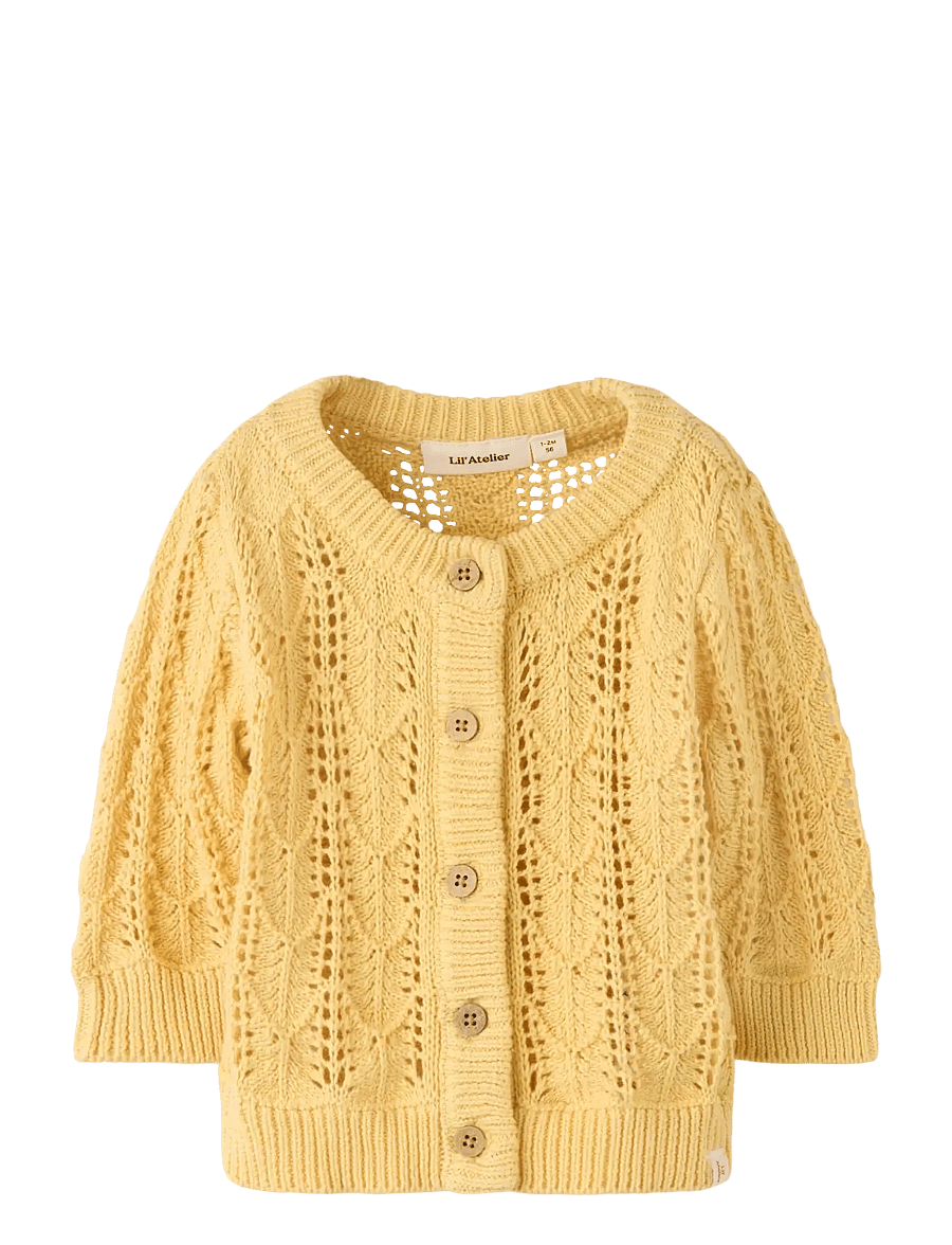 Lil'Atelier - NBFFEA LS KNIT CARD LIL - cardigans - sahara sun - 0