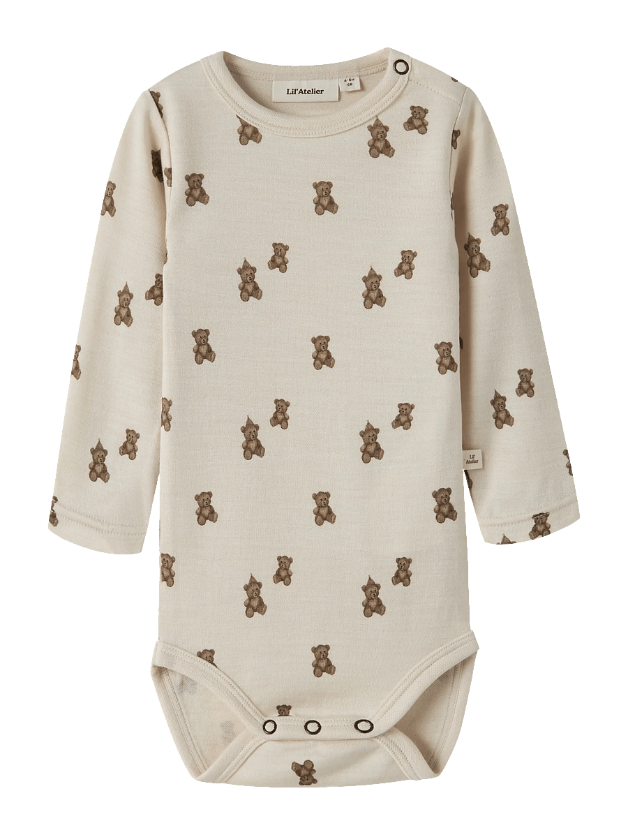 Lil'Atelier - NBNNILO NUN WO/MO LS SLIM BODY LIL NOOS - base layer baby - turtledove - 0