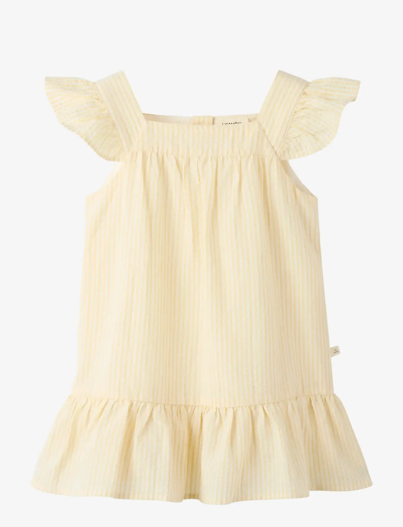 Lil'Atelier - NMFFOLLY STRAP LOOSE DRESS LIL - lühikeste varrukatega vabaaja kleidid - coconut milk - 0