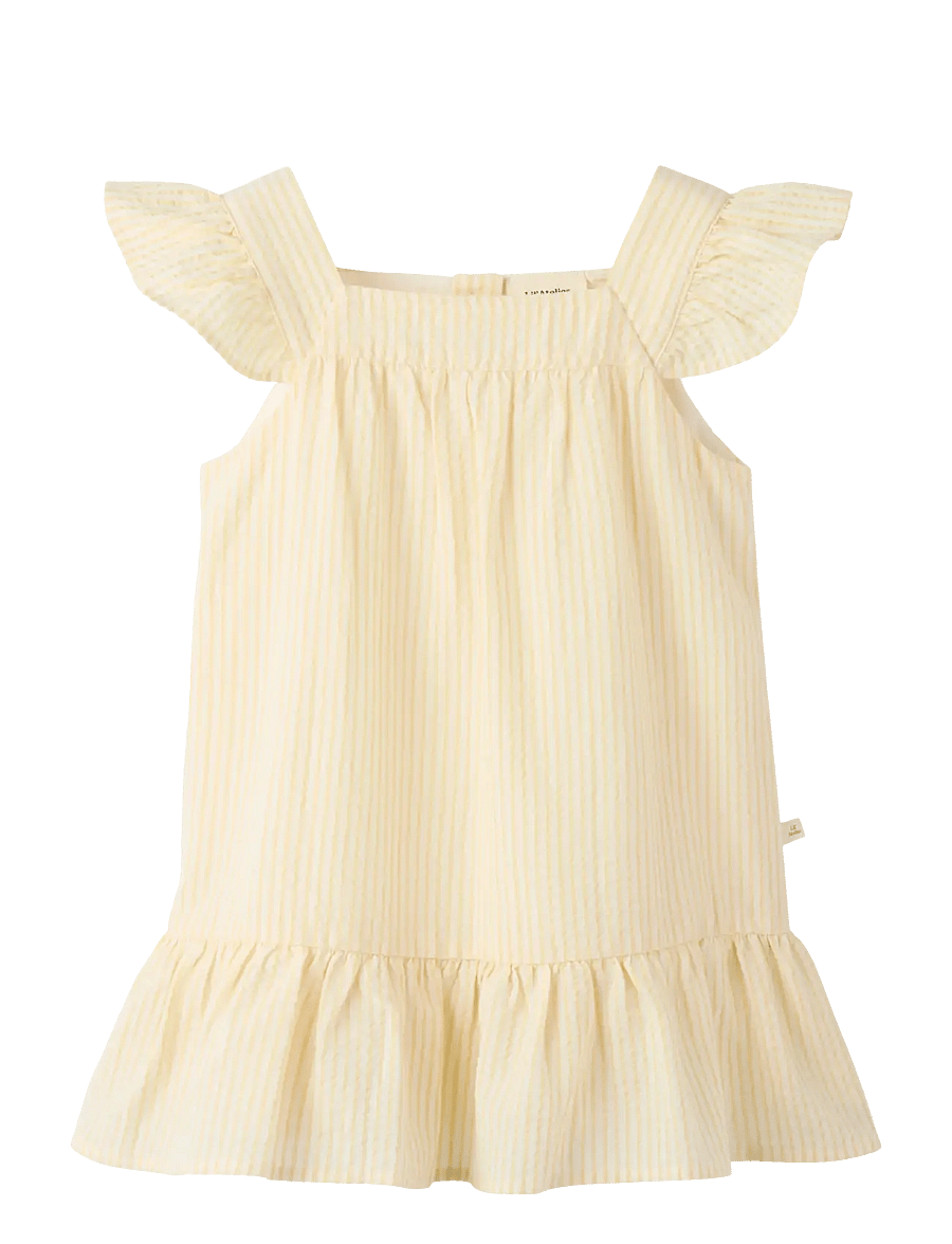 Lil'Atelier - NMFFOLLY STRAP LOOSE DRESS LIL - kurzärmelige freizeitkleider - coconut milk - 0