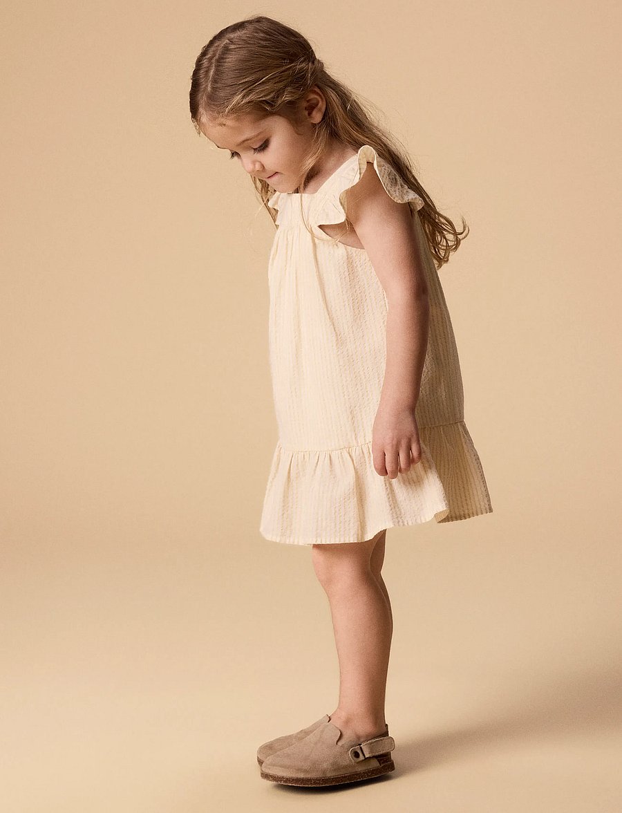 Lil'Atelier - NMFFOLLY STRAP LOOSE DRESS LIL - kurzärmelige freizeitkleider - coconut milk - 2