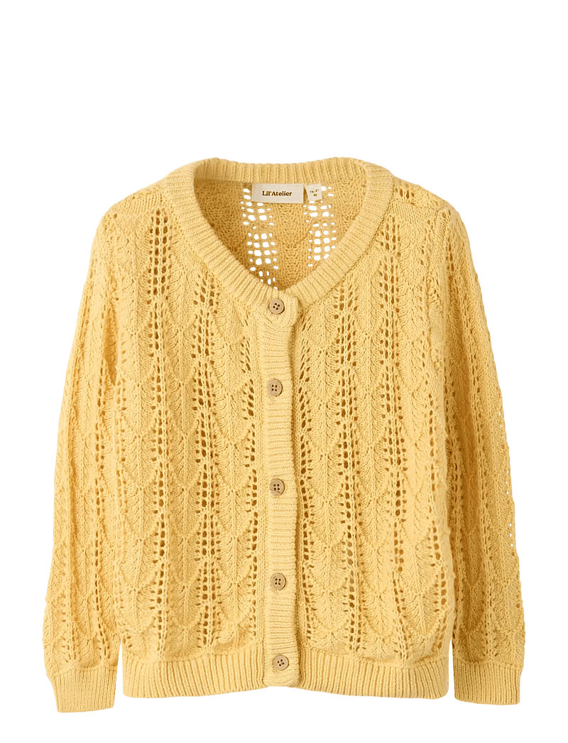 Lil'Atelier - NMFFEA LS KNIT CARD LIL - cardigans - sahara sun - 0
