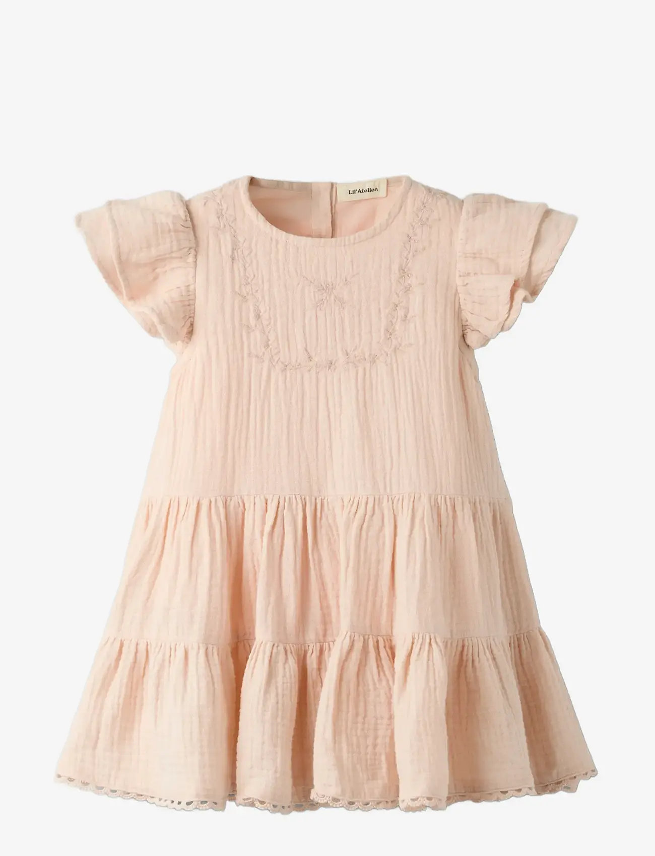 Lil'Atelier - NMFFULINA SS LOOSE DRESS LIL - kortærmede hverdagskjoler - peach whip - 0