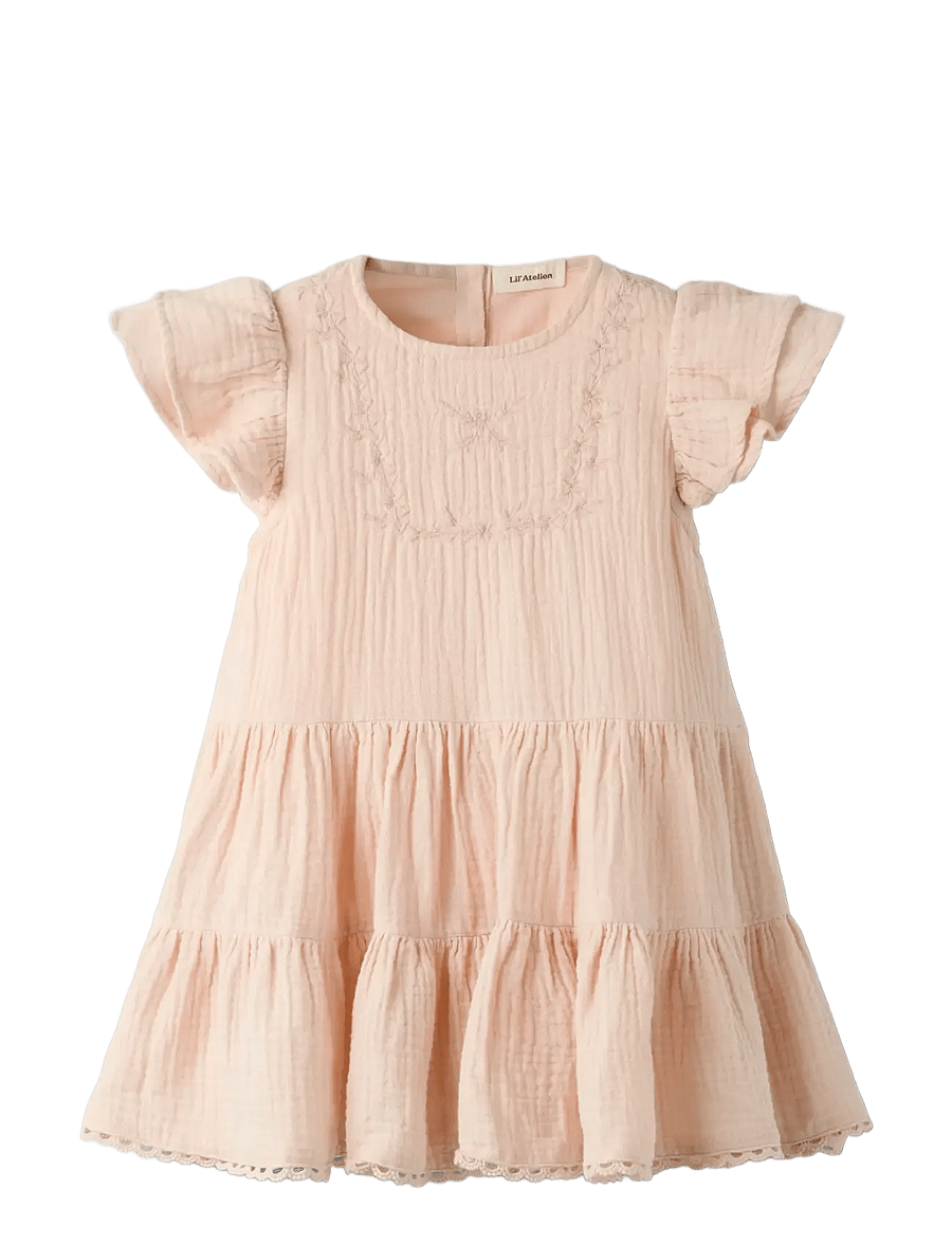 Lil'Atelier - NMFFULINA SS LOOSE DRESS LIL - kurzärmelige freizeitkleider - peach whip - 0
