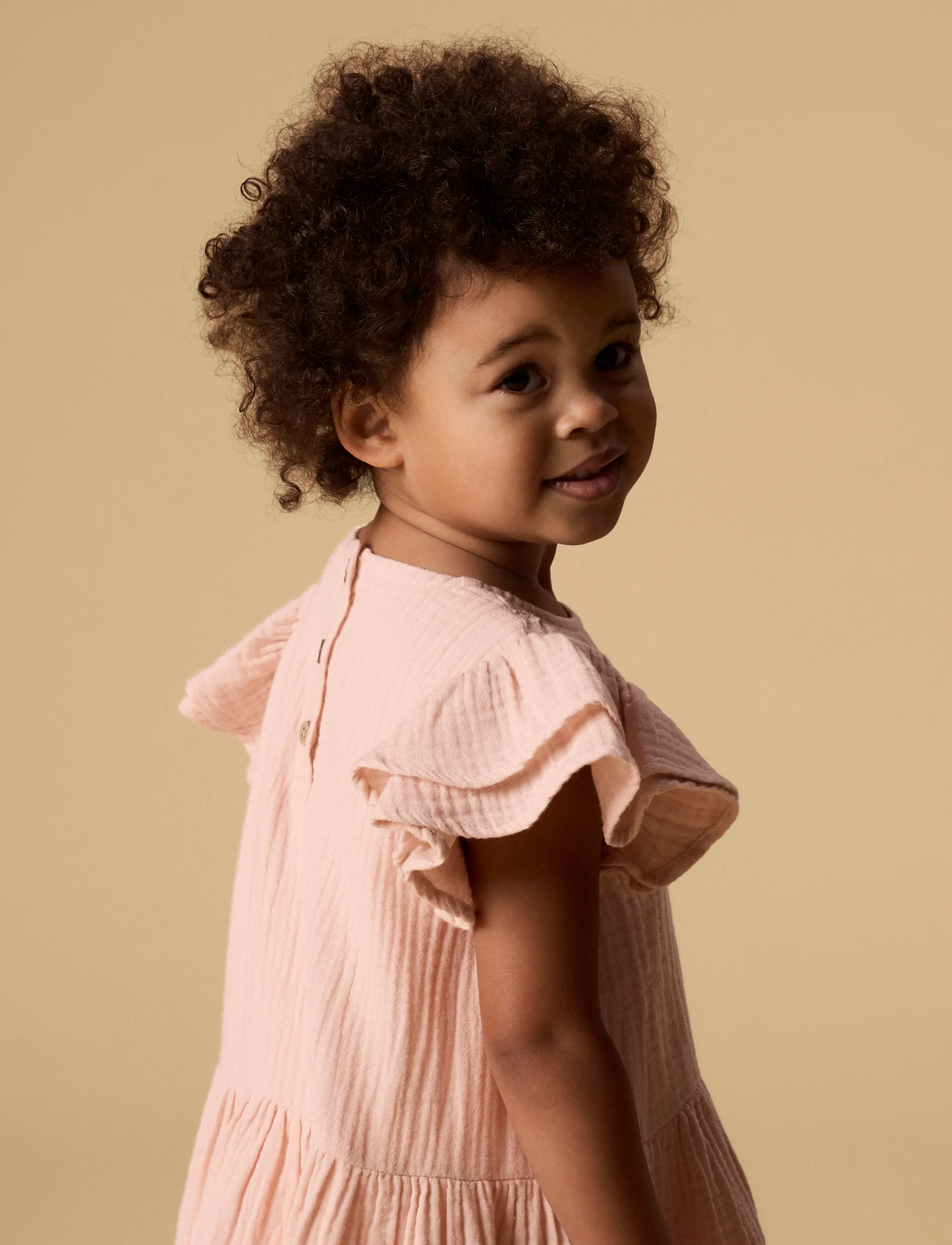 Lil'Atelier - NMFFULINA SS LOOSE DRESS LIL - short-sleeved casual dresses - peach whip - 2