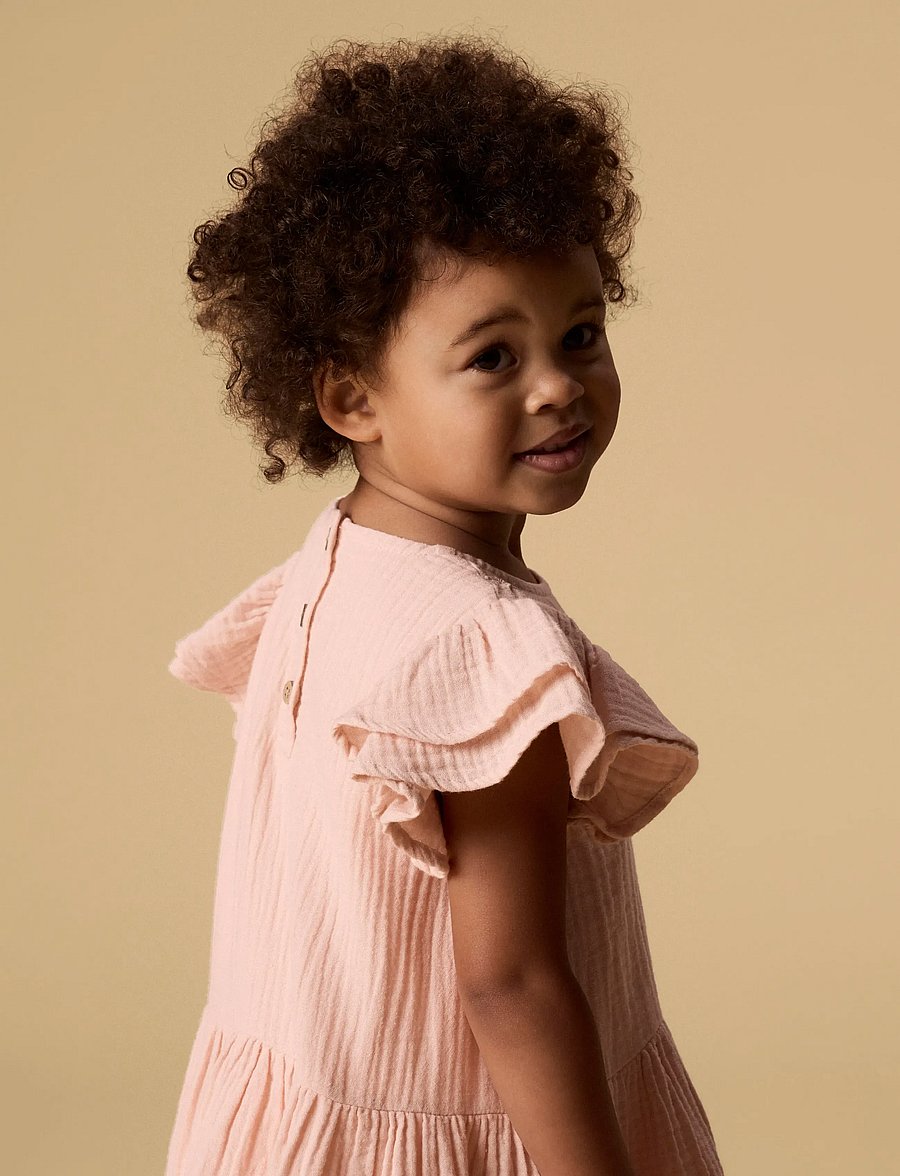 Lil'Atelier - NMFFULINA SS LOOSE DRESS LIL - kurzärmelige freizeitkleider - peach whip - 2