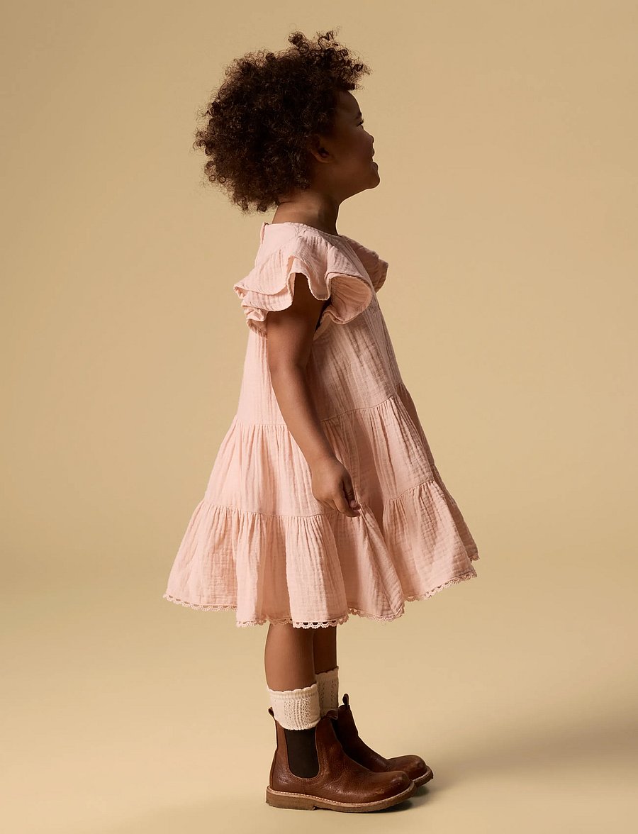 Lil'Atelier - NMFFULINA SS LOOSE DRESS LIL - kurzärmelige freizeitkleider - peach whip - 3
