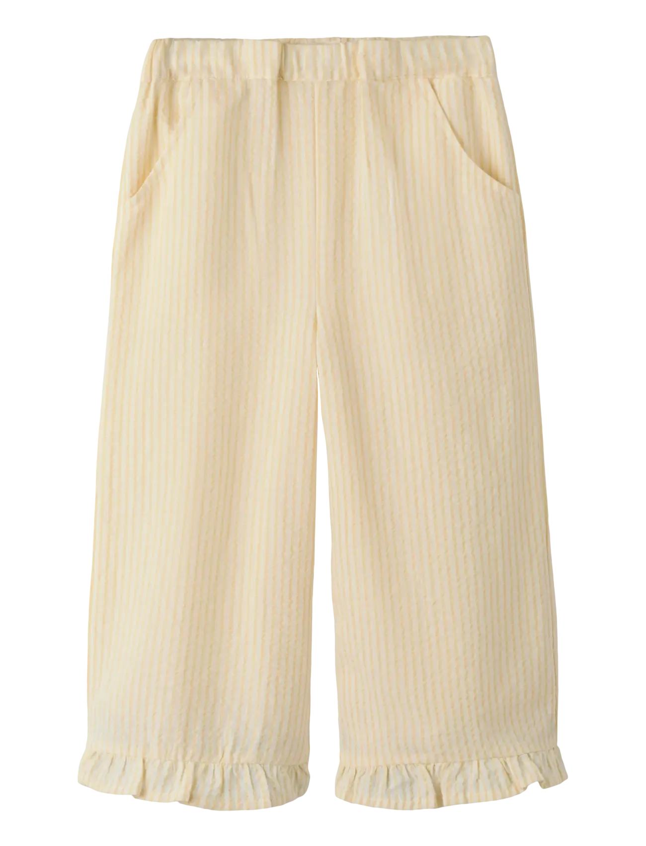 Lil'Atelier Nmffolly Wide Pant Lil, Børn, Korte Vide Bukser, Gul, Str: 104