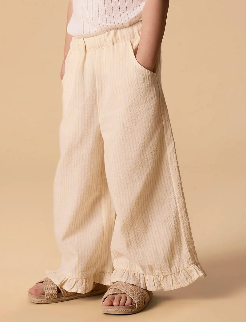 Lil'Atelier - NMFFOLLY WIDE PANT LIL - babyhosen - coconut milk - 3
