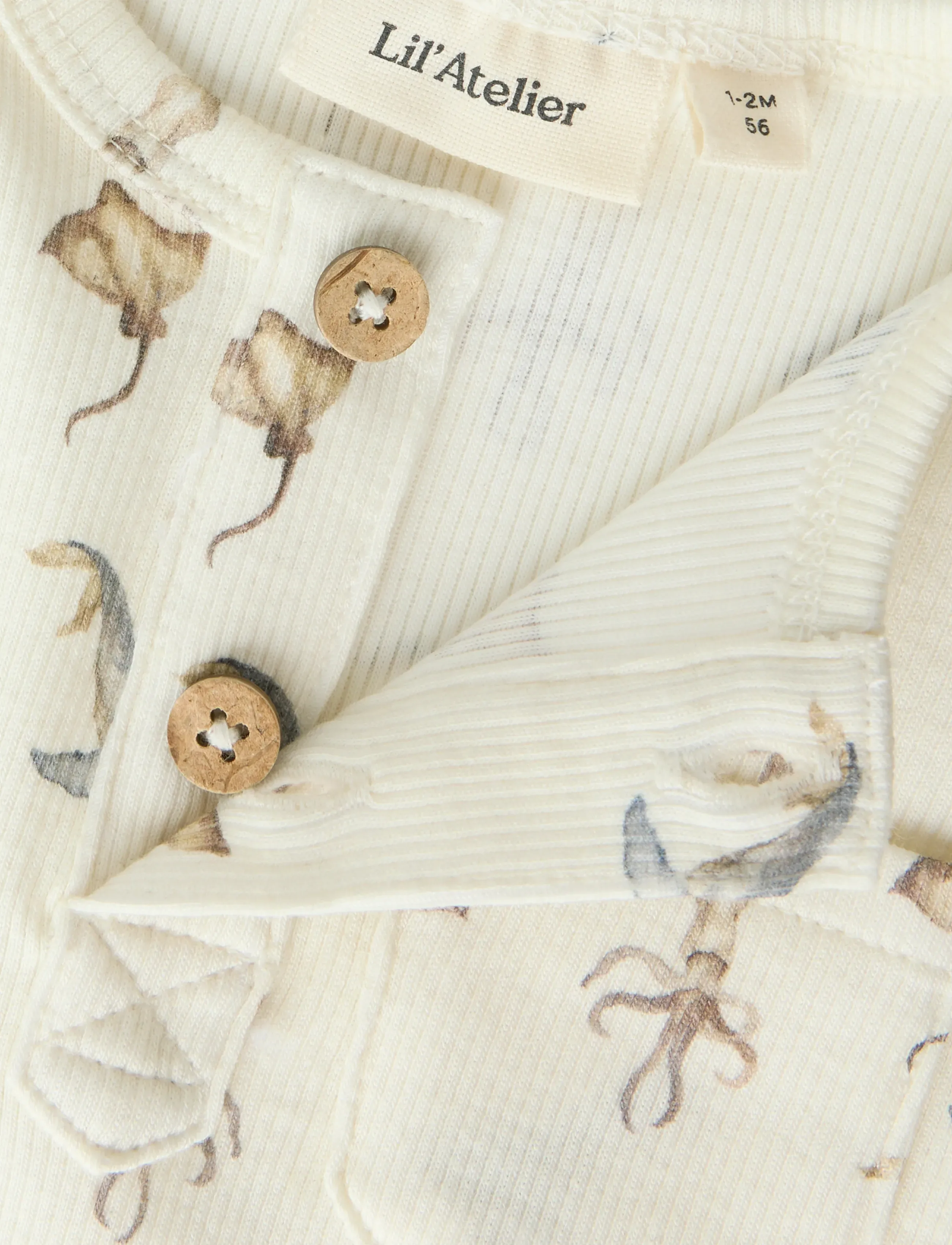 Lil'Atelier - NBMLAVO ESI SS SLIM BODY LIL - kortærmede bodyer - coconut milk - 2