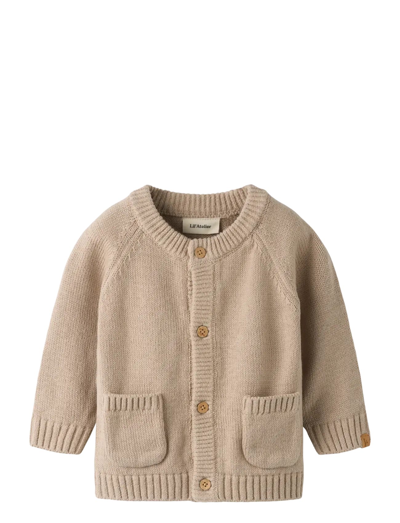 Lil'Atelier Nbmfogon Ls Knit Card Lil, 80, Knitwear, Braun - Cardigans, Kinder
