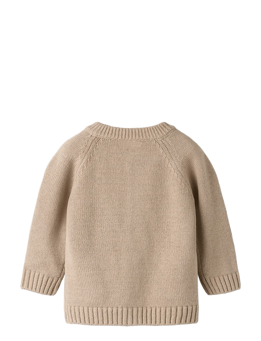 Lil'Atelier - NBMFOGON LS KNIT CARD LIL - cardigans - oxford tan - 1