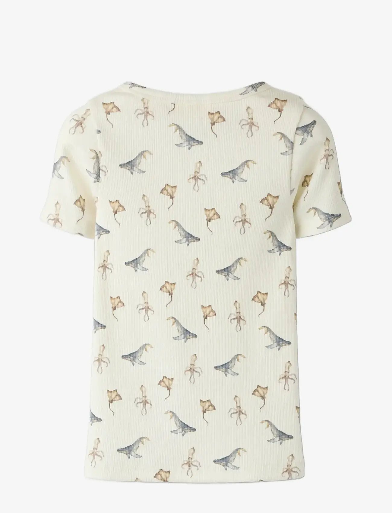 Lil'Atelier - NMMLAVO ESI SS SLIM TOP LIL - kortärmade t-shirts - coconut milk - 1