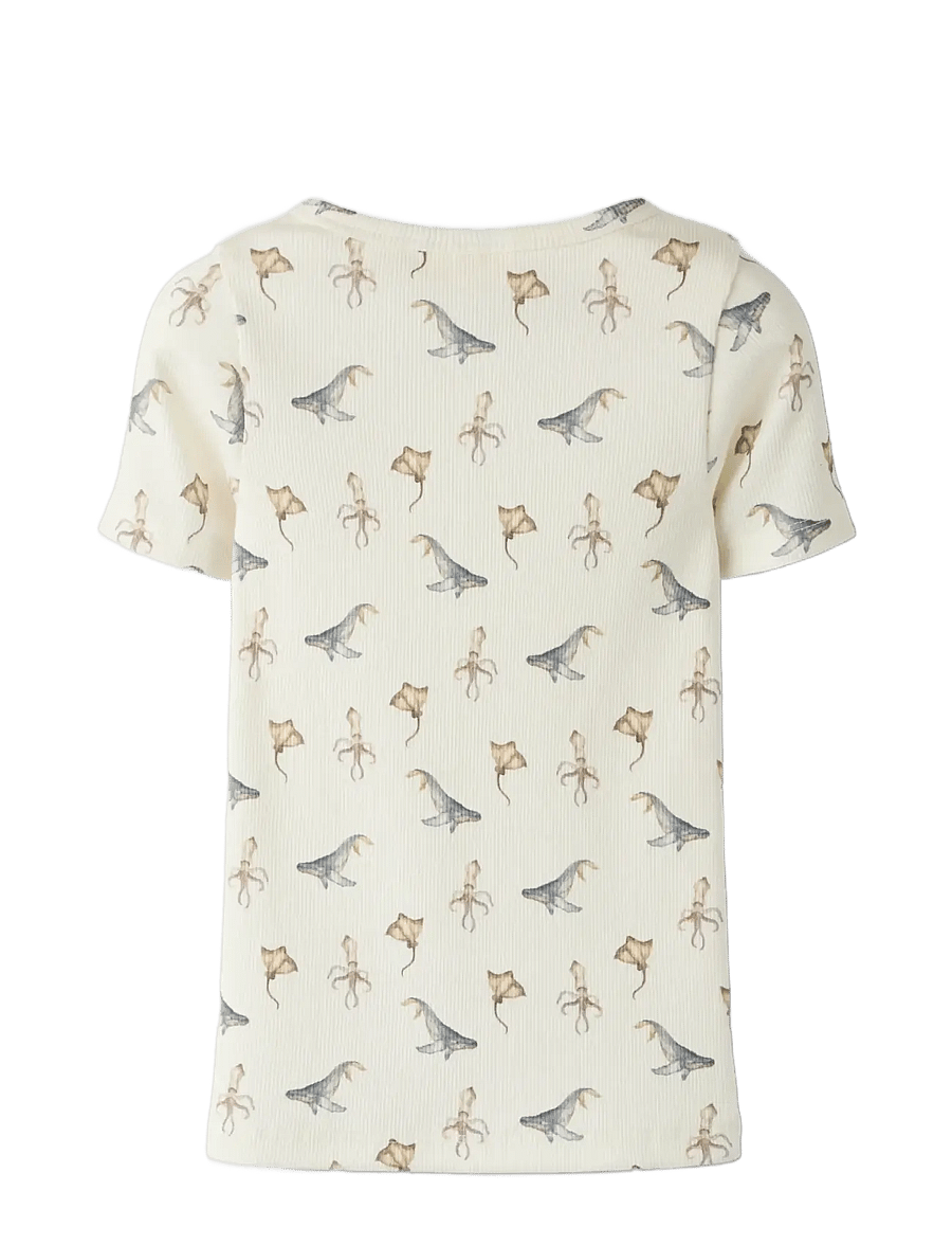 Lil'Atelier - NMMLAVO ESI SS SLIM TOP LIL - kurzärmelige - coconut milk - 1
