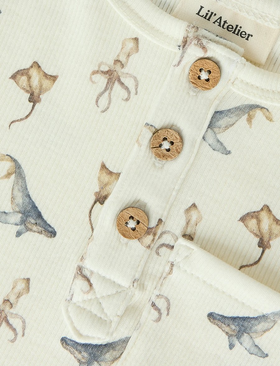 Lil'Atelier - NMMLAVO ESI SS SLIM TOP LIL - kurzärmelige - coconut milk - 3