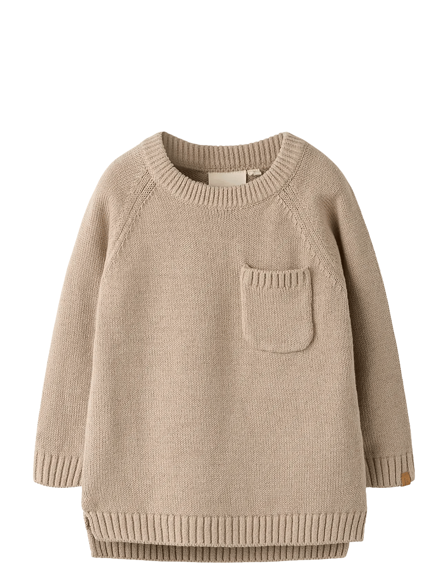 Lil'Atelier - NMMFOGON LS KNIT LIL - stickade tröjor - oxford tan - 1