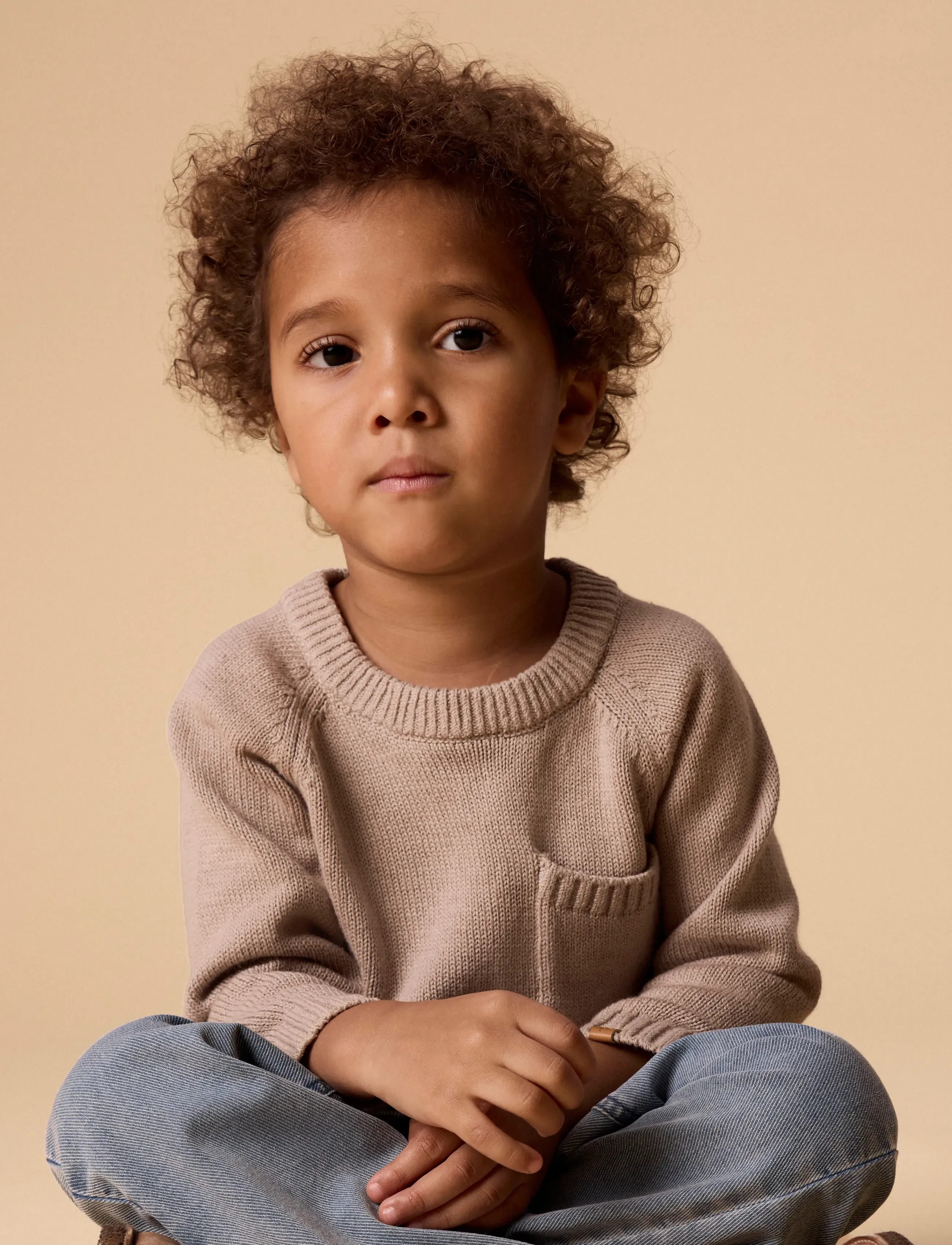 Lil'Atelier - NMMFOGON LS KNIT LIL - stickade tröjor - oxford tan - 3
