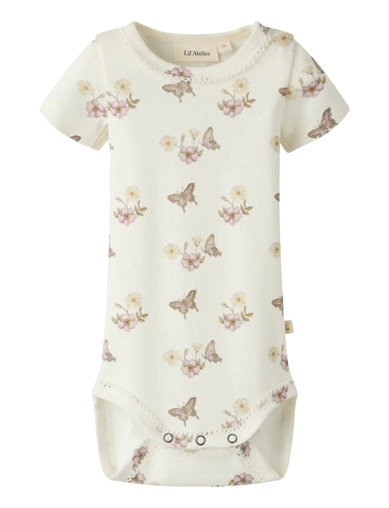 Lil'Atelier NBFLAYO SNA SS SLIM BODY LIL - Kortærmede heldragter - COCONUT MILK / cream