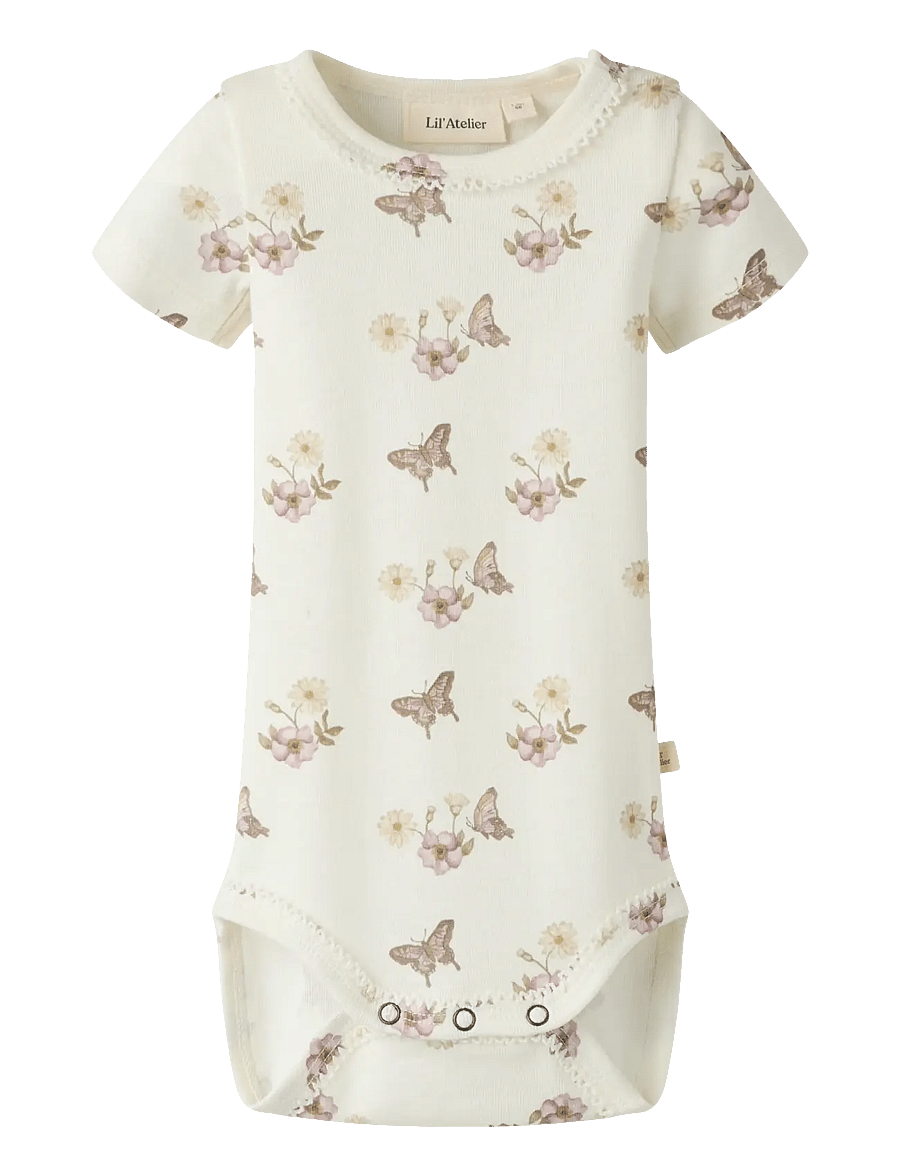 Lil'Atelier - NBFLAYO SNA SS SLIM BODY LIL - krótki rękaw - coconut milk - 0