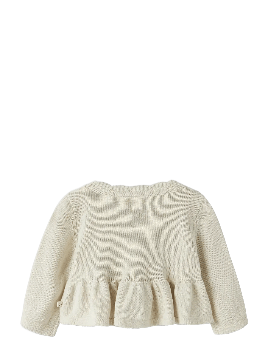 Lil'Atelier - NBFRAMLA RIR LS SHORT KNIT CARD LIL - cardigans - turtledove - 1