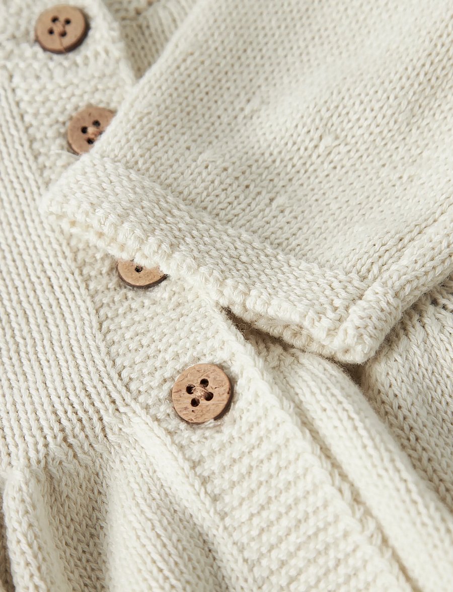 Lil'Atelier - NBFRAMLA RIR LS SHORT KNIT CARD LIL - cardigans - turtledove - 2