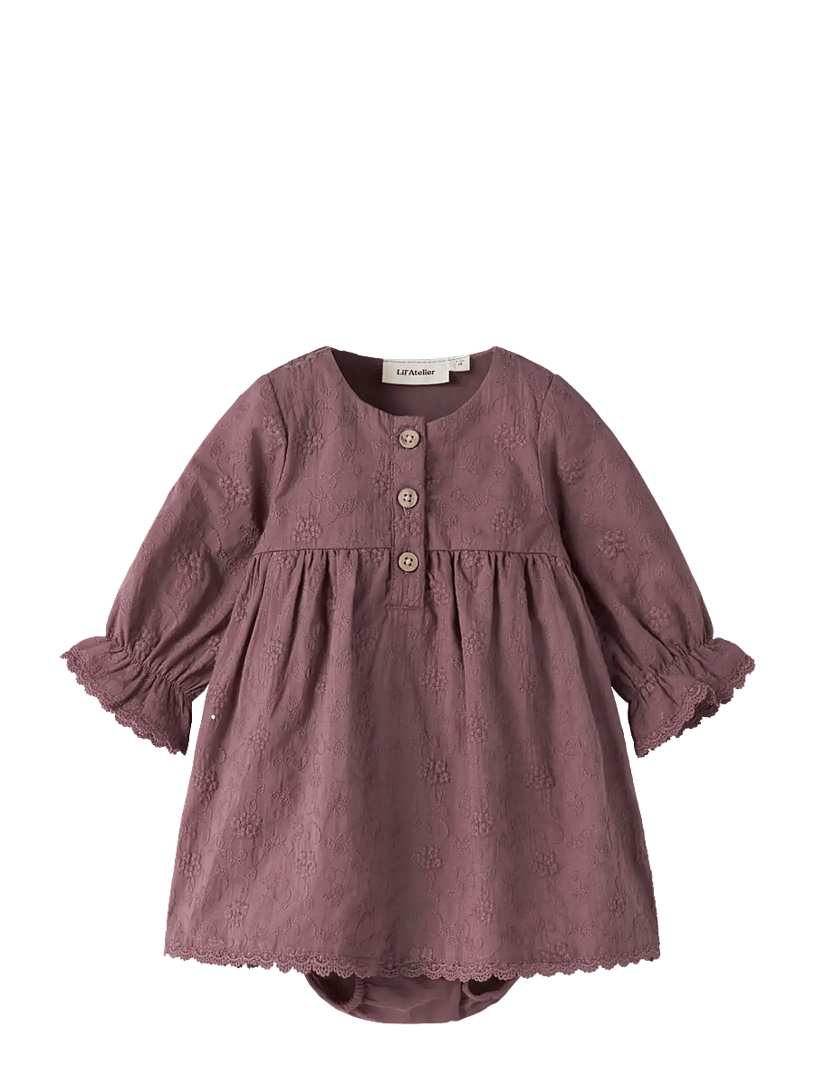 Lil'Atelier - NBFRENNA LS LOOSE BODY DRESS LIL - rose taupe - 0