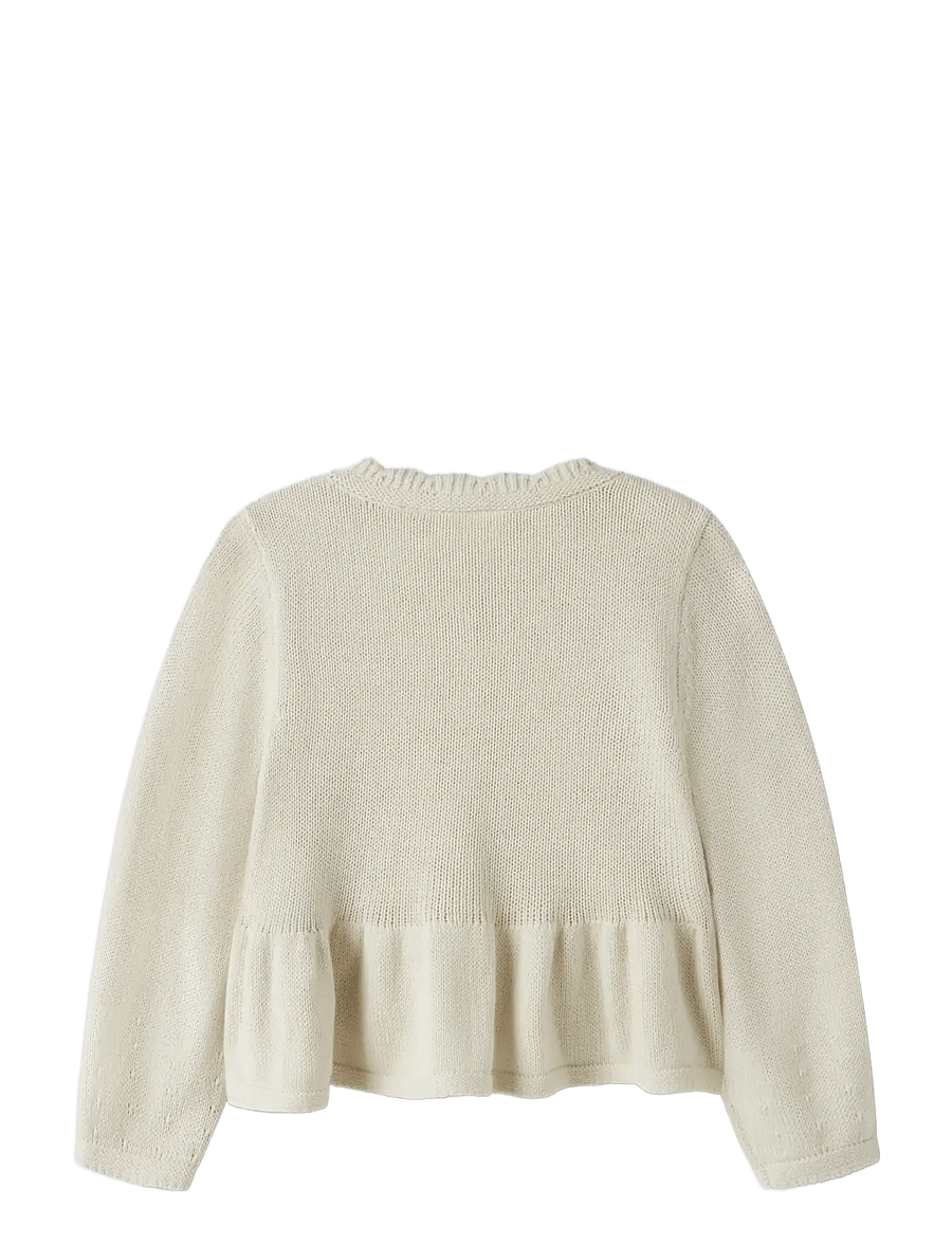 Lil'Atelier - NMFRAMLA RIR LS SHORT KNIT CARD LIL - cardigans - turtledove - 1
