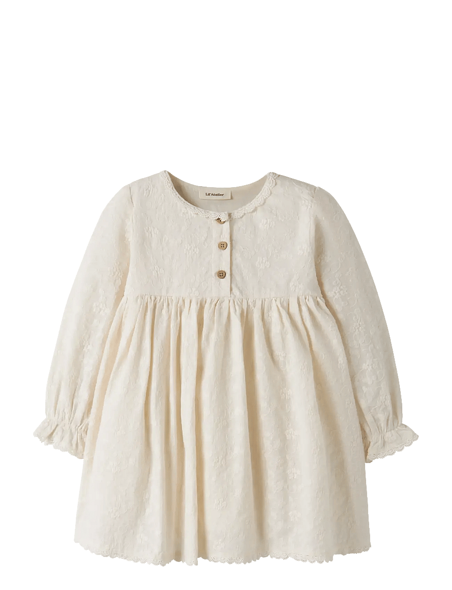 Lil'Atelier - NMFRENNA LS LOOSE DRESS LIL - turtledove - 0