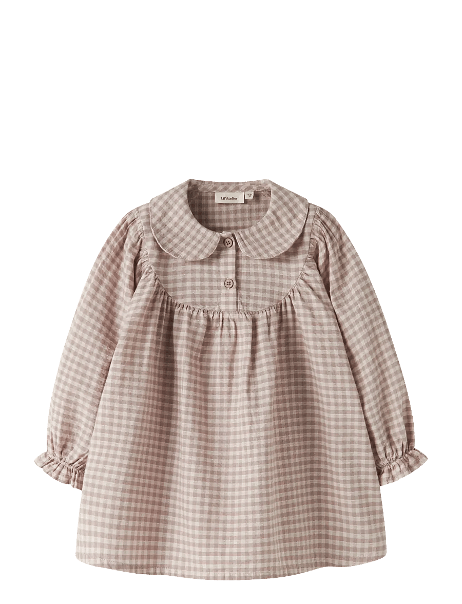 Lil'Atelier - NMFREBBA LS LOOSE DRESS LIL - bark - 0