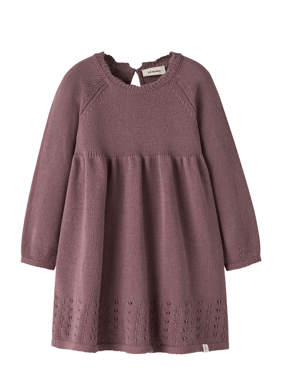 Lil'Atelier - NMFRAMLA RIR LS KNIT DRESS LIL - rose taupe - 0